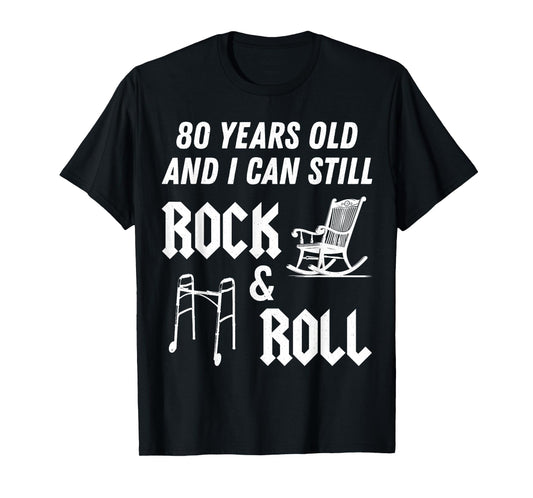 Vintage 80th Birthday Decorations Men Gag Funny 80 Birthday T-Shirt