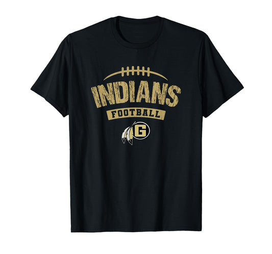 Gaffney Indians Logo Football Distressed HS T-Shirt