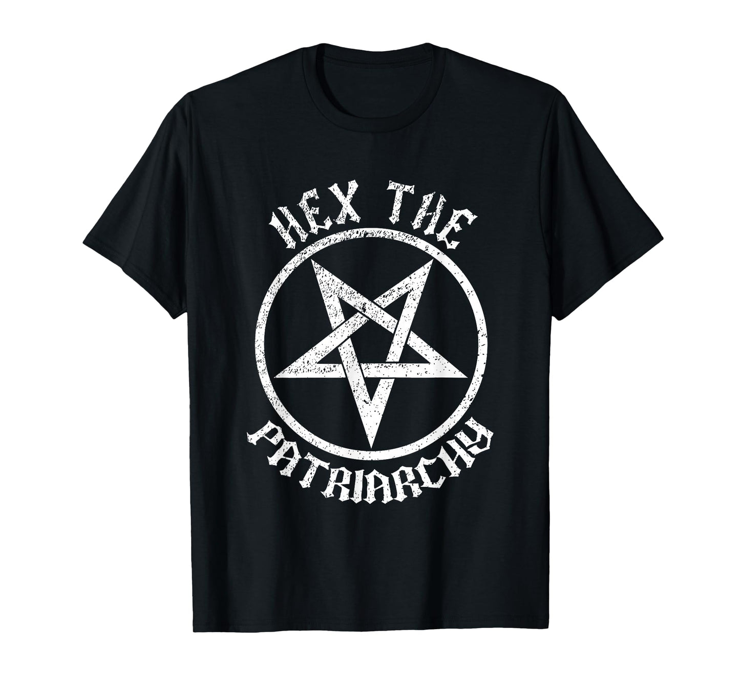 Feminist Witch Hex The Patriarchy Halloween Pentagram Occult T-Shirt
