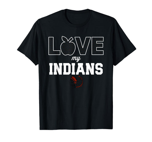 East Limestone Indians Logo Love My Team HS T-Shirt