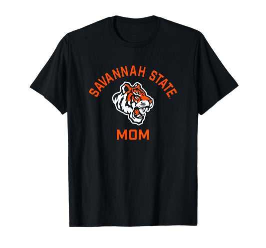 Savannah State University SSU Tigers Arched Mom T-Shirt