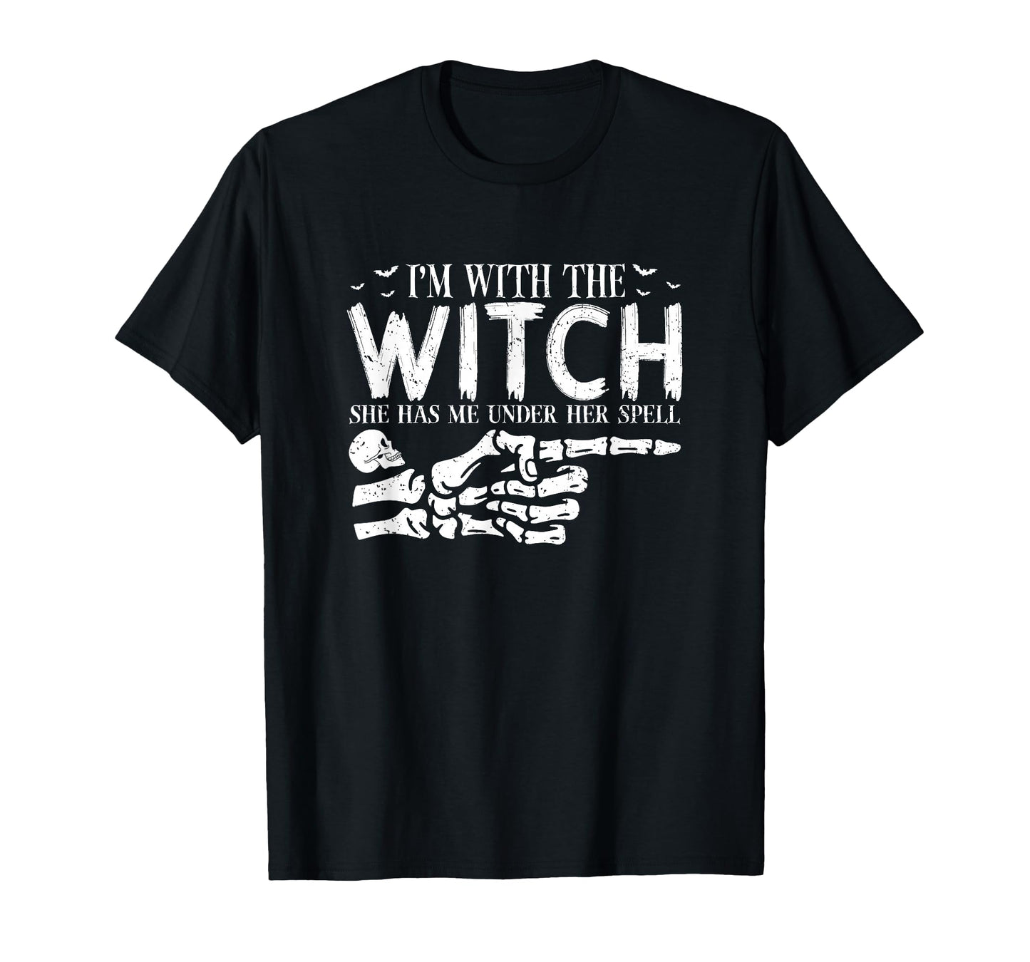 I'm with The Witch Funny Halloween Couple Costume Party T-Shirt