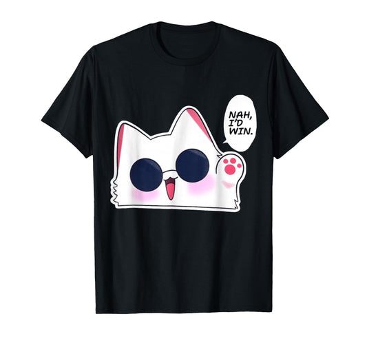 Nah I'd Win Gojo Cat Japanese MEME FUNNY T-Shirt