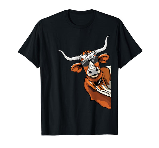 Longhorn Cow Lover Cool Cow Kids Longhorn Cow T-Shirt