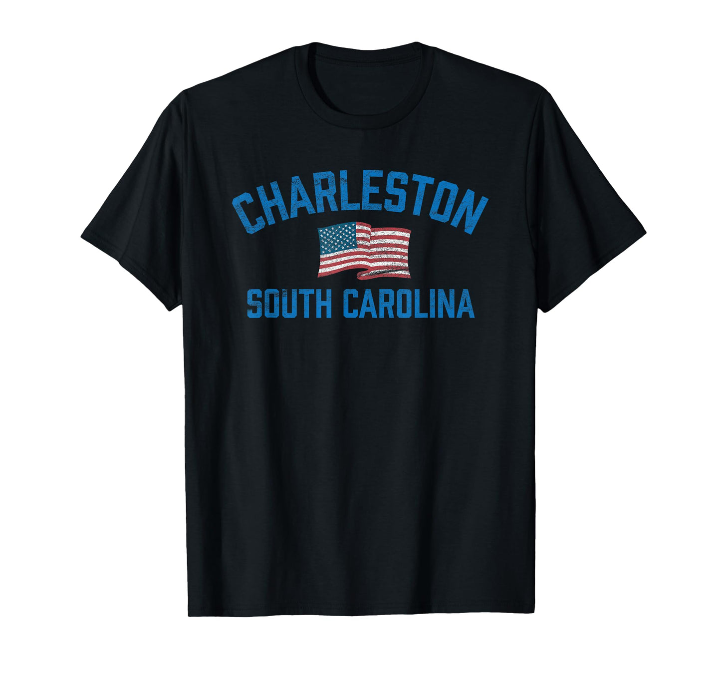Charleston South Carolina USA Flag Vintage Athletic T-Shirt