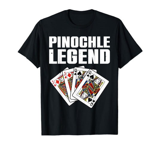 Funny Pinochle Art For Men Women Card Game Pinochle Players T-Shirt