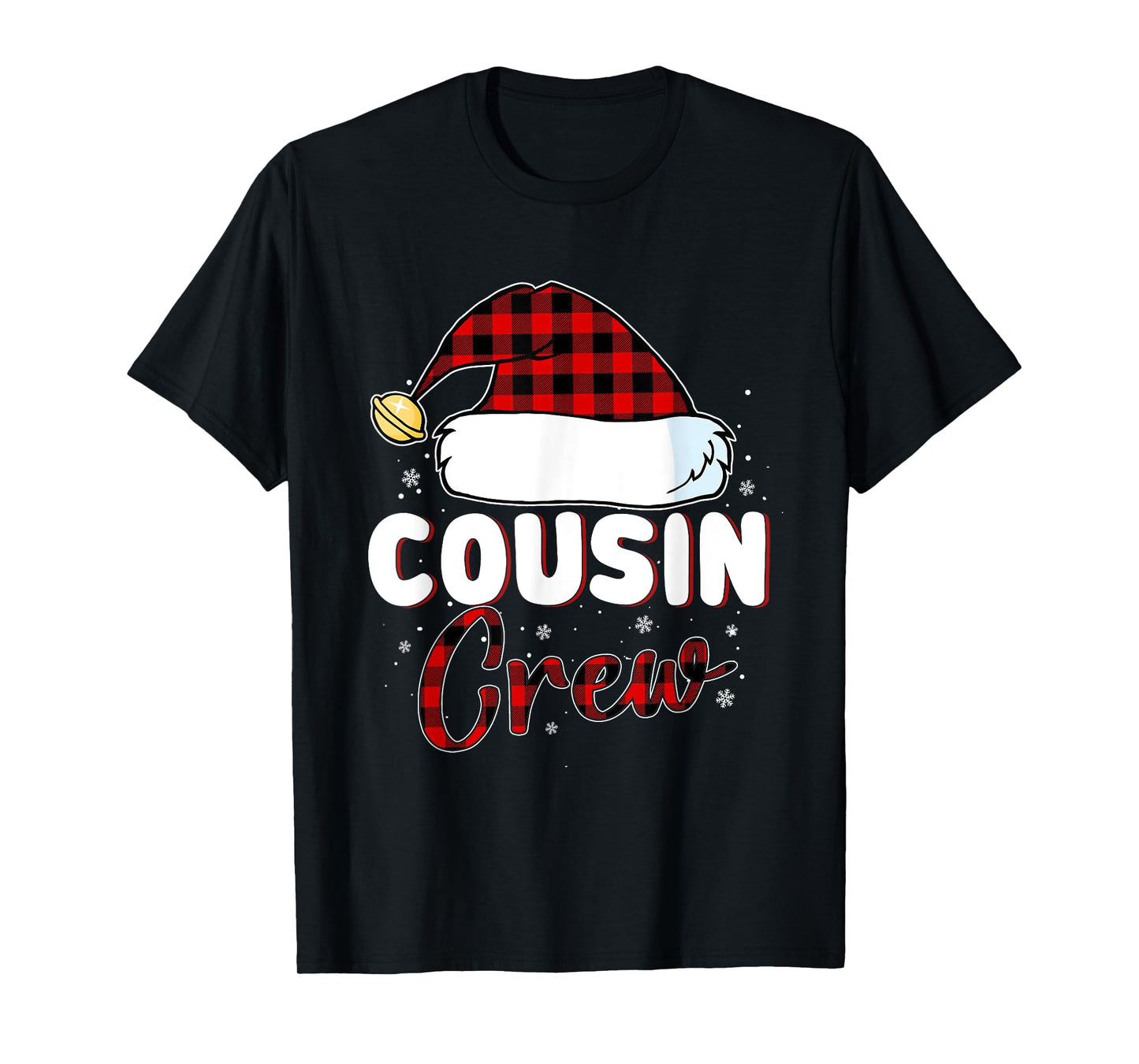 Christmas Cousin Crew Buffalo red Plaid Pajamas Family Xmas T-Shirt
