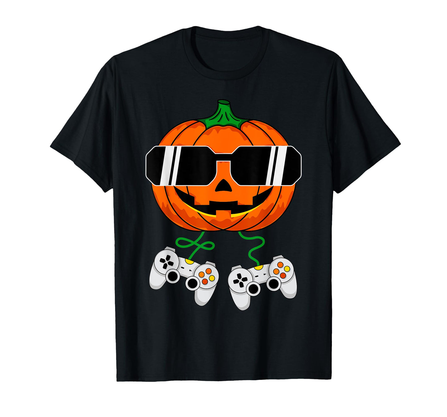 Halloween Jack O Lantern Gamer Boys Kids Men Funny Halloween T-Shirt