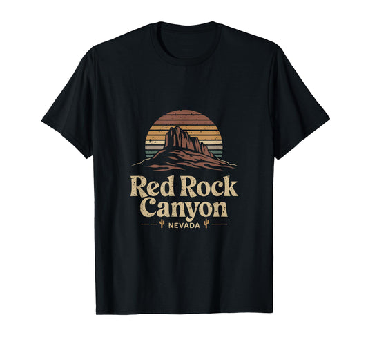 Red Rock Canyon - Retro Red Rock Canyon Nevada T-Shirt