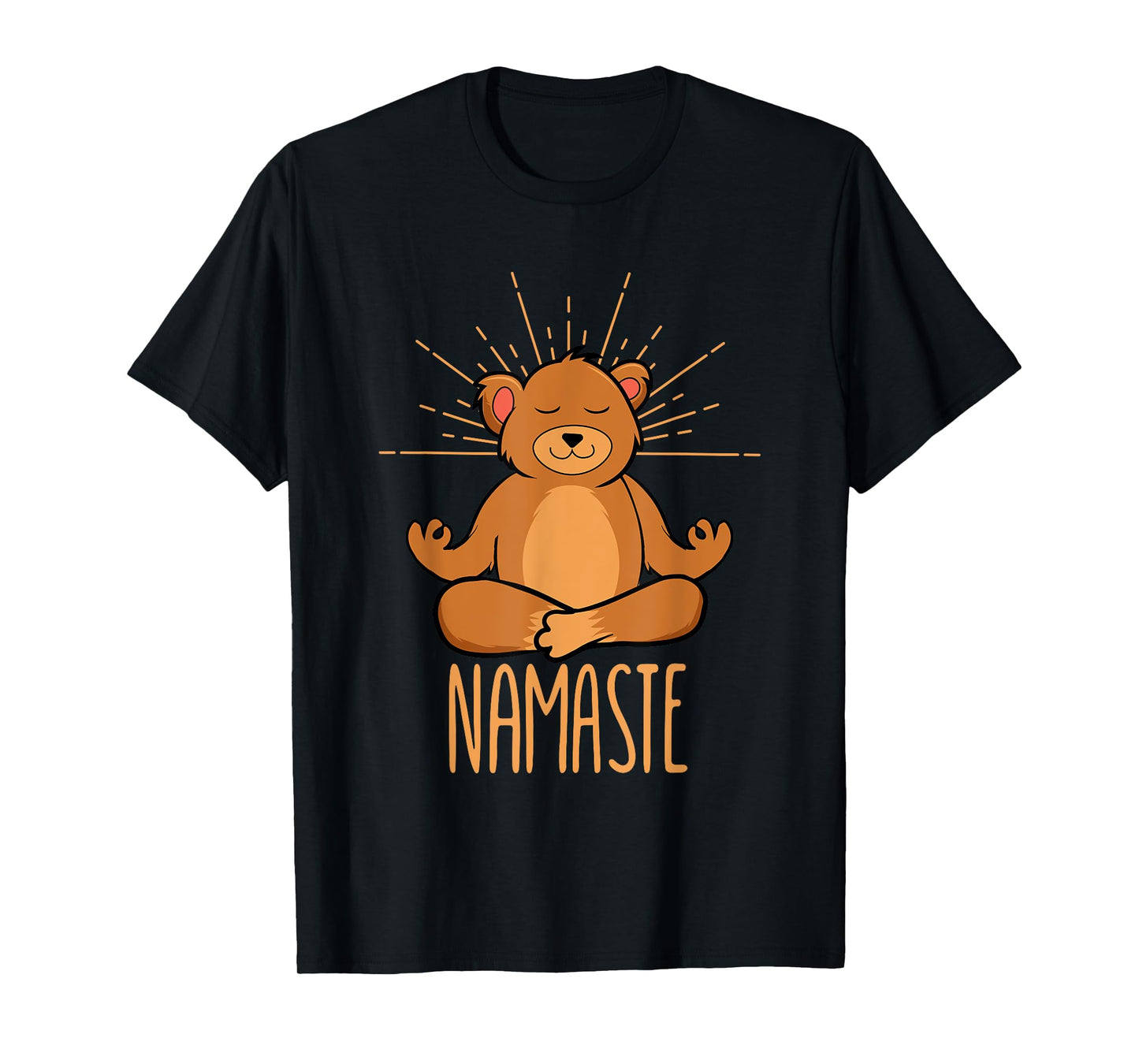 Funny Namaste Bear Meditation Yoga Pose Cute Bear Lover T-Shirt