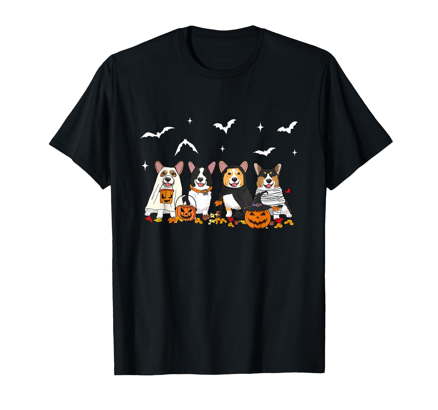 Witch Corgi Halloween Pumpkin Corgi Fall Vibes Corgi Dog Mom T-Shirt