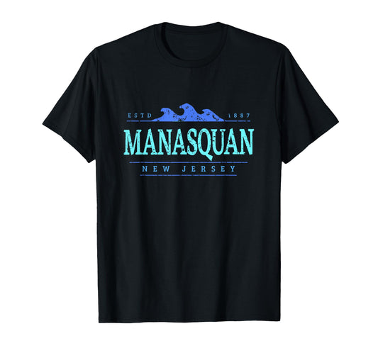 Manasquan New Jersey | Manasquan NJ Shoreline T-Shirt