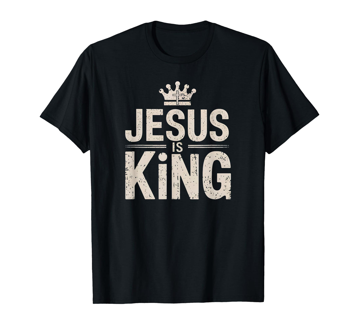 Faithful Inspirational Spiritual Jesus Belief Jesus Is King - Faith Christian T-Shirt