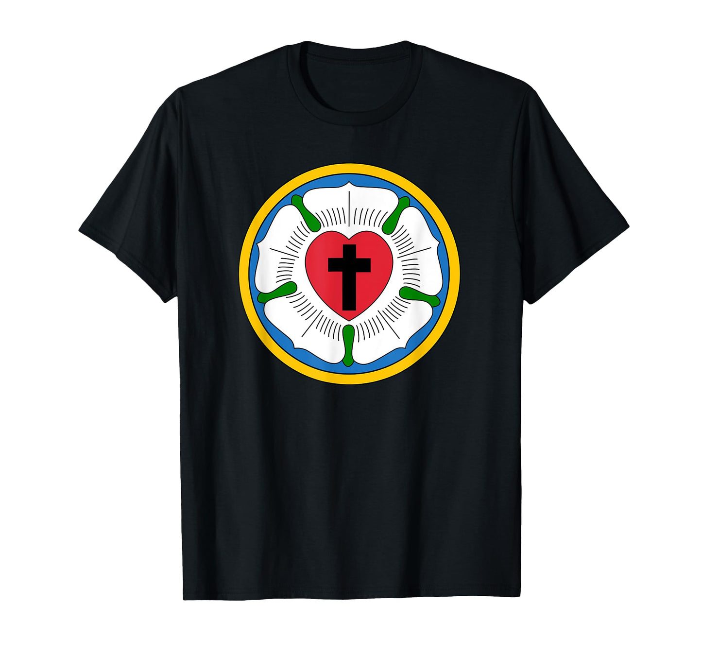 Lutheran 95 Theses Martin Luther Rose Reformation Concords T-Shirt