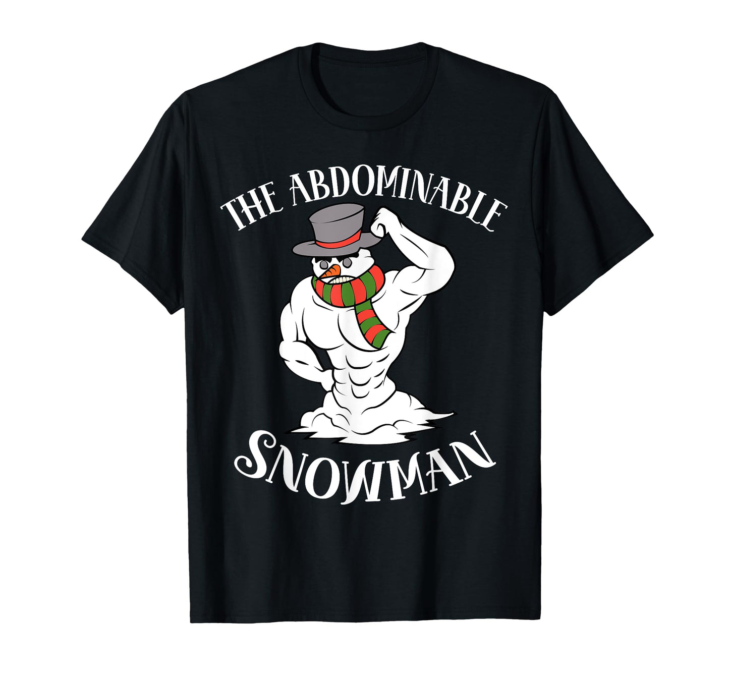 Funny Christmas Workout Xmas Abominal Snowman Abdominal Gift T-Shirt