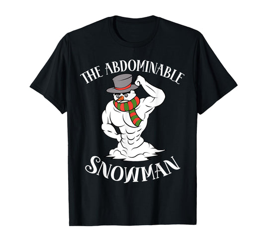 Funny Christmas Workout Xmas Abominal Snowman Abdominal Gift T-Shirt
