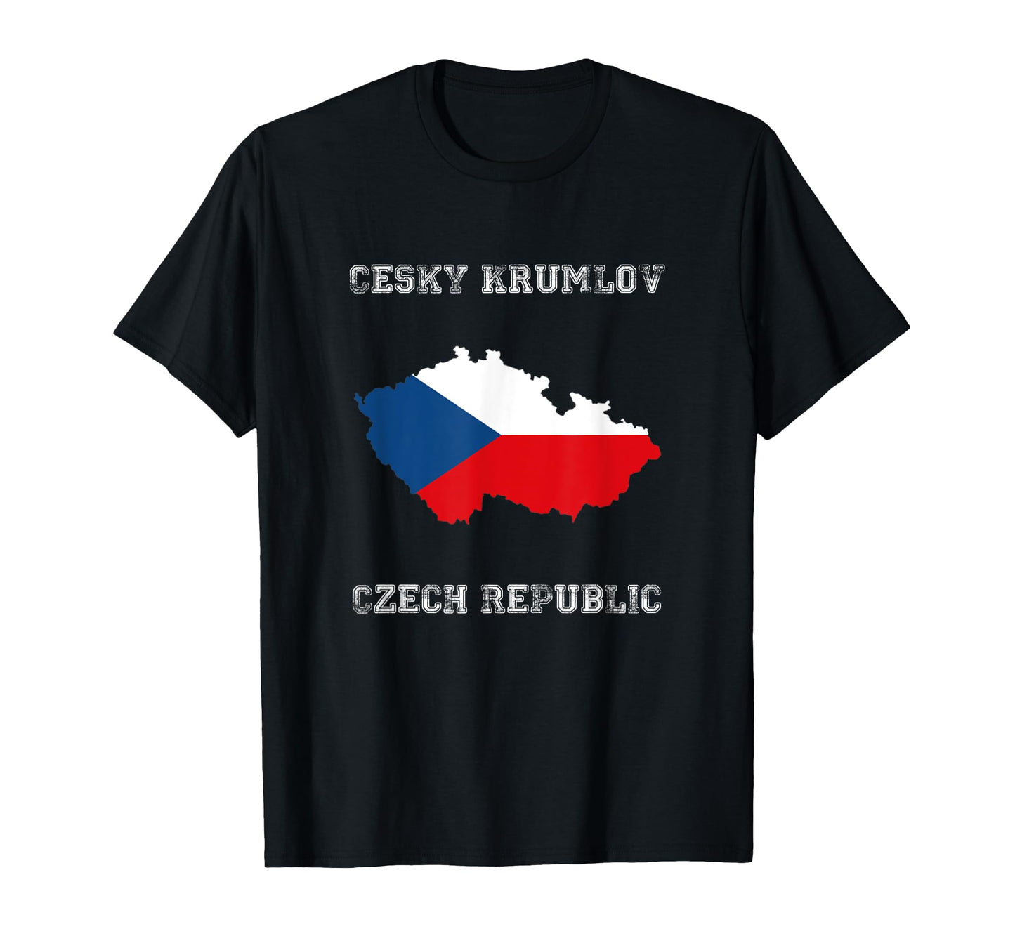 Cesky Krumlov Czech Republic Distressed Czech Republic Flag T-Shirt