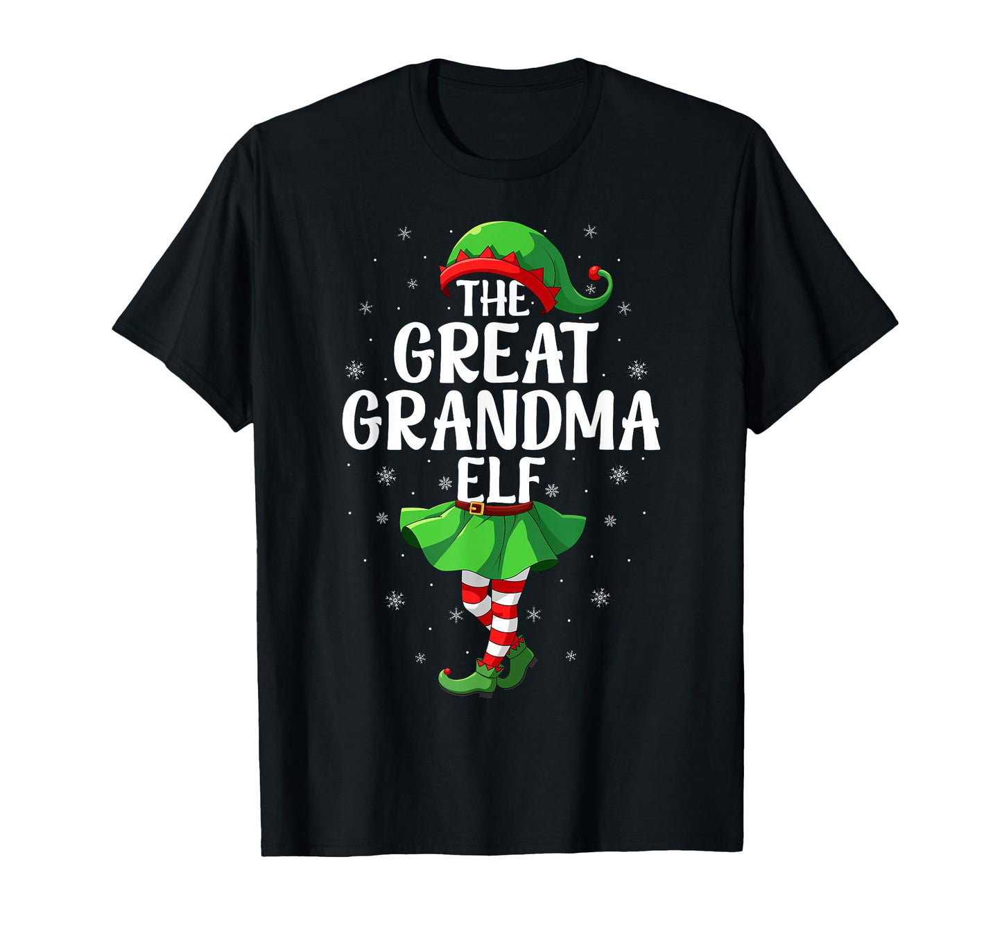 Great Grandma Elf Christmas Girl Women Elf Squad Xmas Family T-Shirt