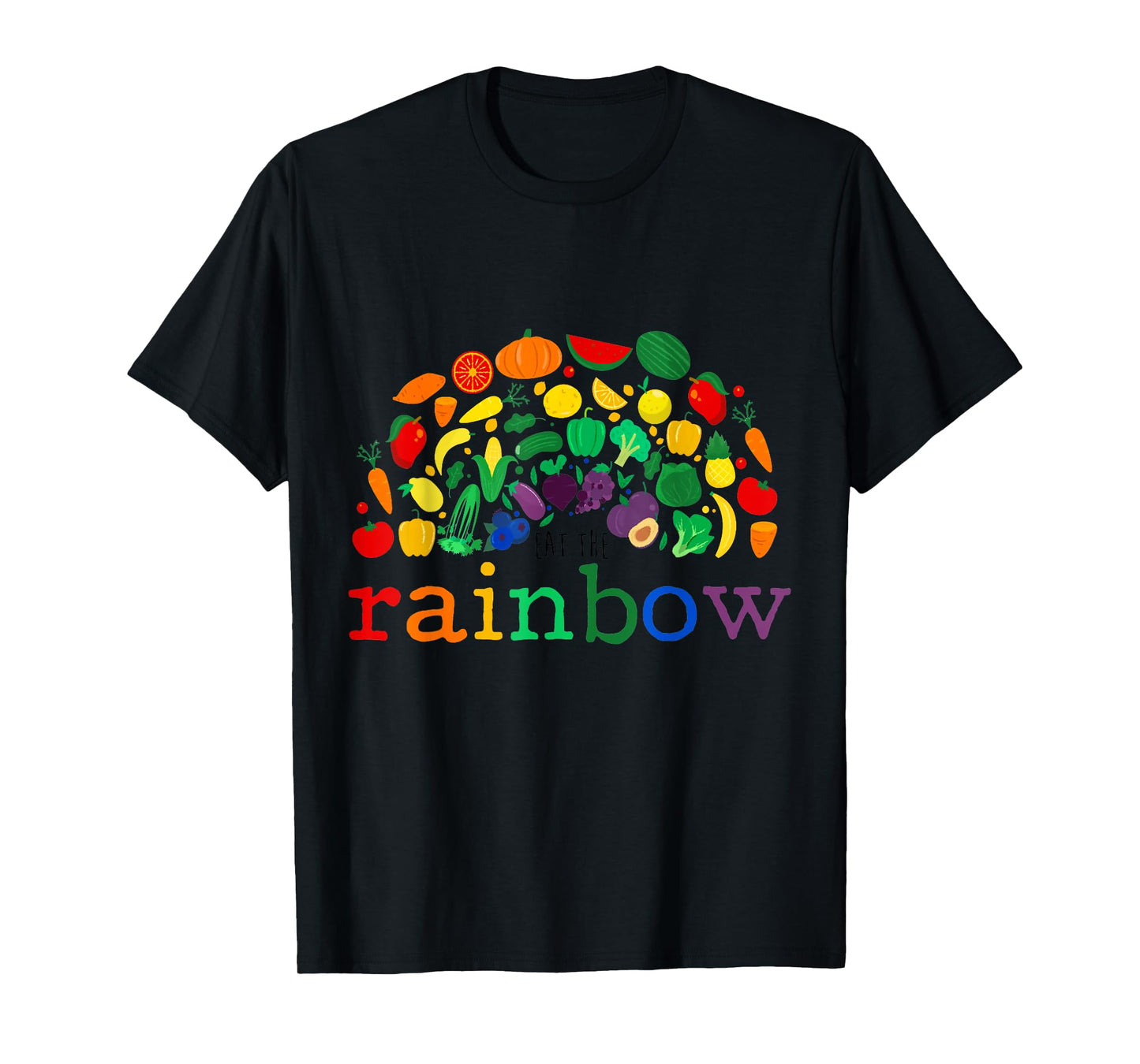 Cute Tee Eat the Rainbow Cool Vegan Gift T-Shirt