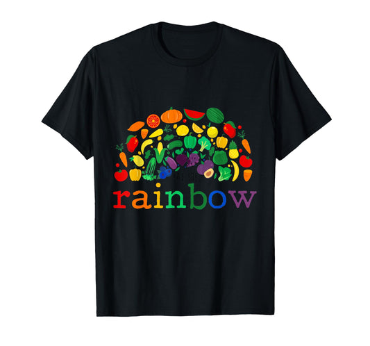 Cute Tee Eat the Rainbow Cool Vegan Gift T-Shirt
