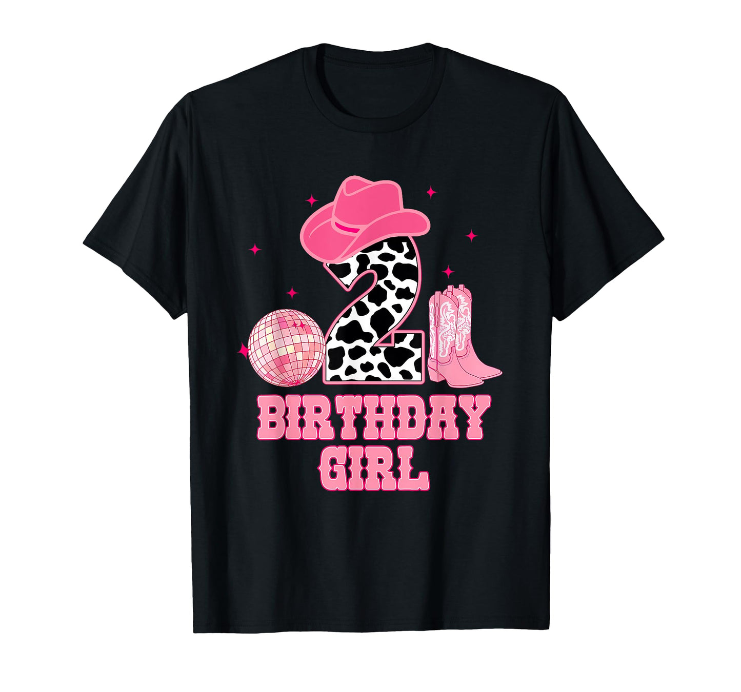 Happy 2nd Birthday Girl Outfit Rodeo Western Cowgirl Cowboy T-Shirt