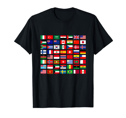 Flags of the Countries of the World Graphic Cool Designs T-Shirt