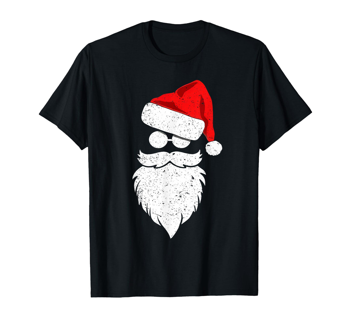 Santa Face Retro Sunglasses Christmas Shirt Xmas Men Women T-Shirt