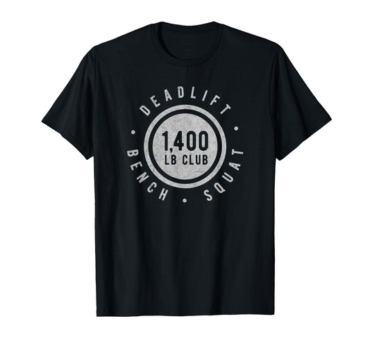 Elite 1,400lb Club Powerlifting Gym Strong Novelty T-Shirt