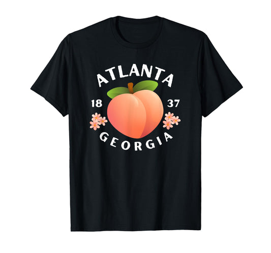 Atlanta Georgia est. 1837 Flowers Peach State T-Shirt