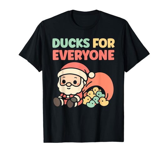 Ducks for Everyone, Kawaii Duck Lover, Cute Santa Claus T-Shirt