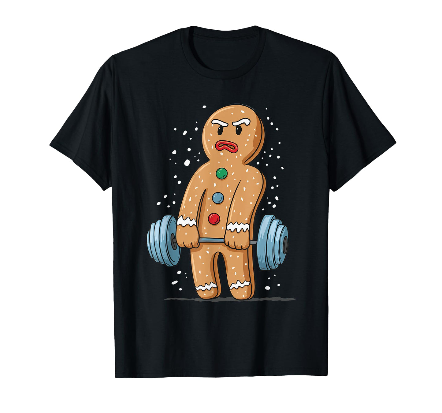 Gingerbread Weightlifting Workout Bodybuilding T-Shirt