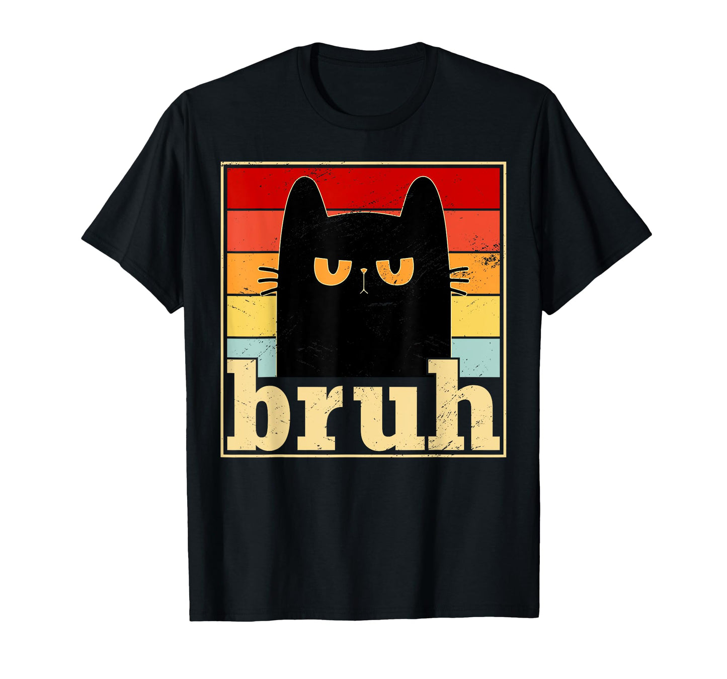 Funny Bruh Cat Meme Shirt for Teens Boys Girls Men Women T-Shirt