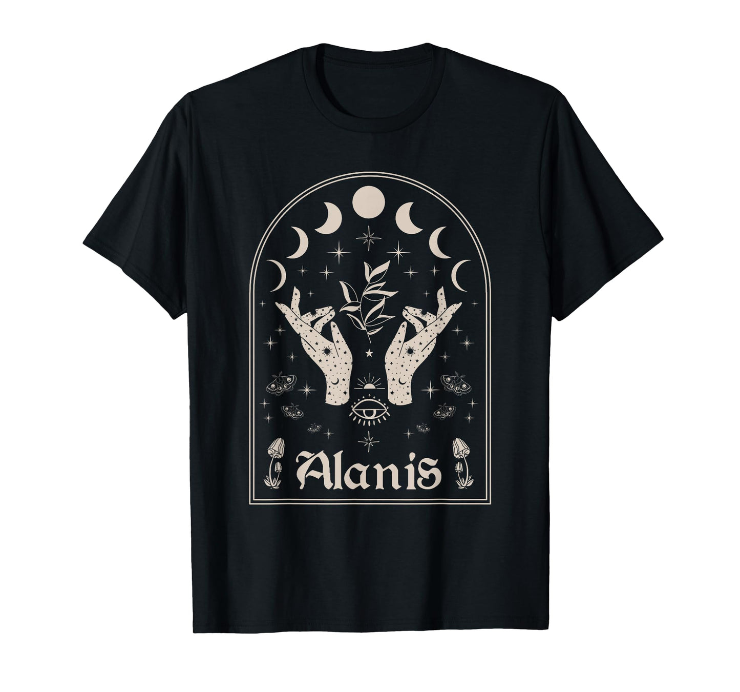I Love Alanis Personalized Retro Moon First Name T-Shirt