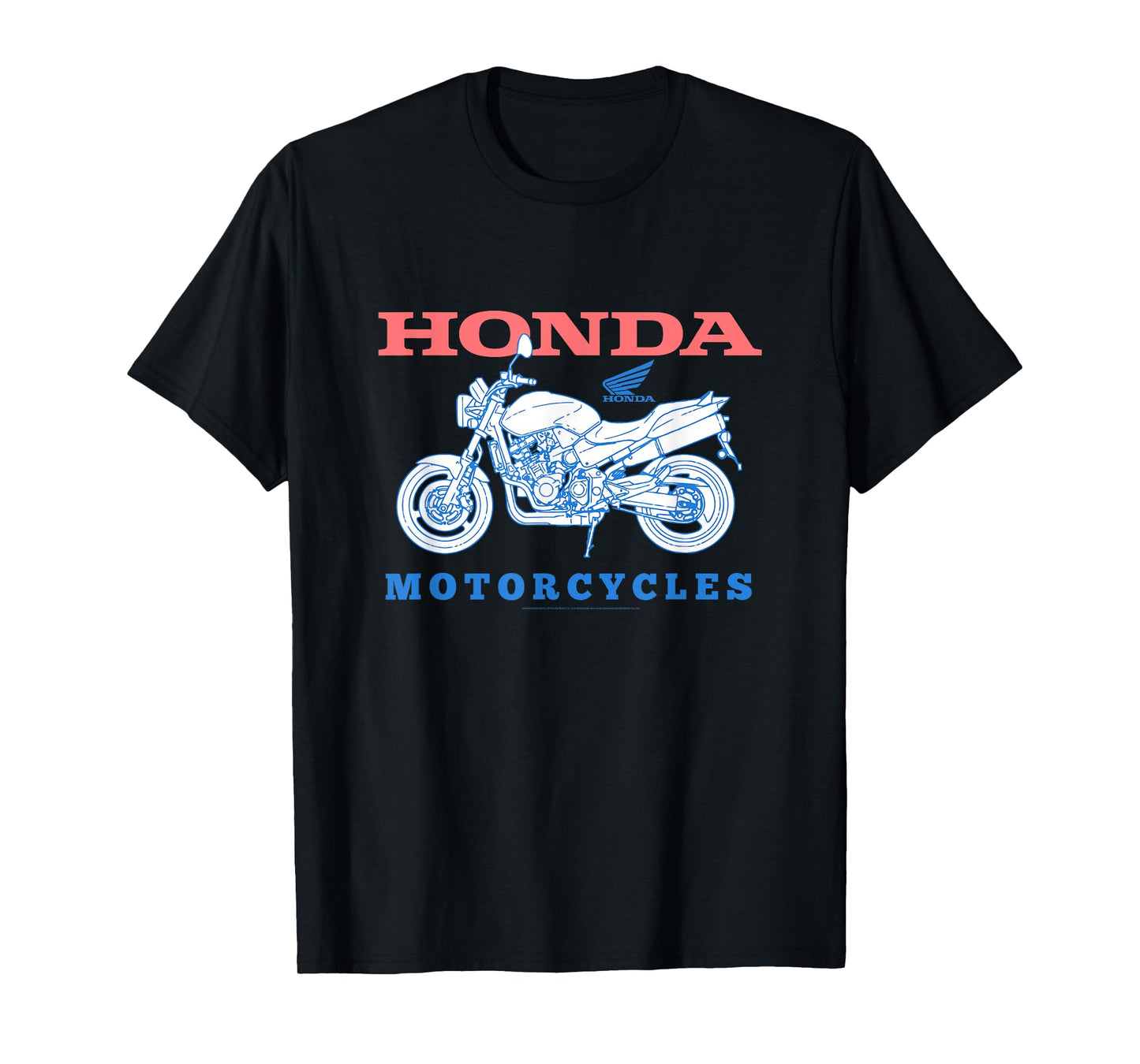 Honda Powersports Vintage Red White & Blue Motorcycle T-Shirt