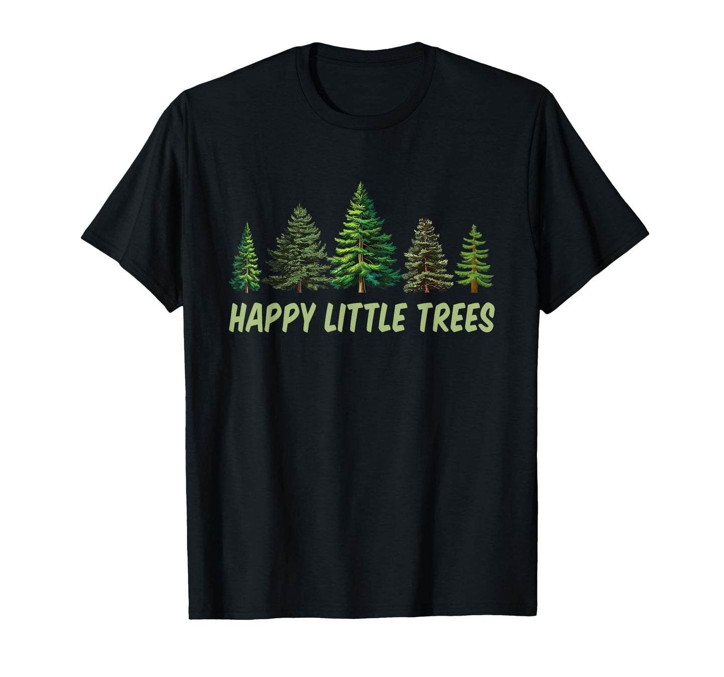 Happy Little Trees Vintage Camping T-Shirt