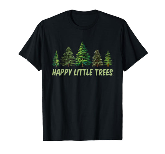 Happy Little Trees Vintage Camping T-Shirt