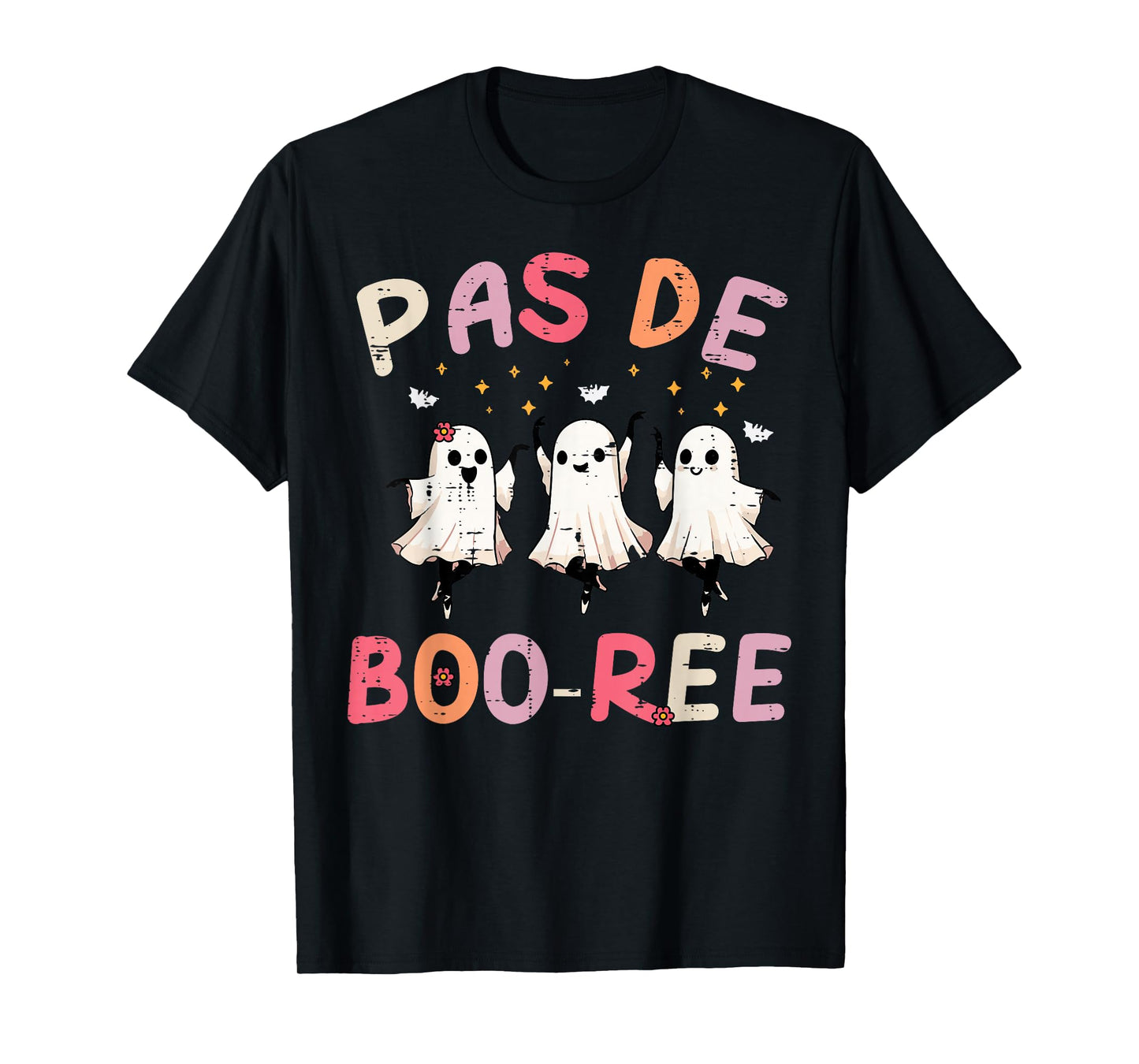 Pas De Booree Dancing Ghosts Ballet Ballerina Halloween Girl T-Shirt