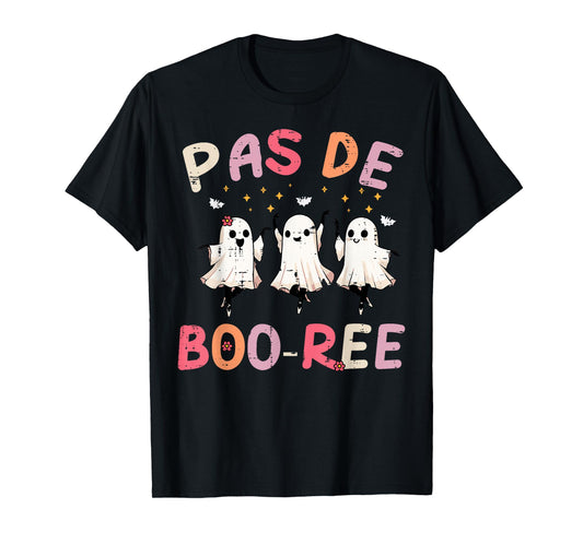 Pas De Booree Dancing Ghosts Ballet Ballerina Halloween Girl T-Shirt