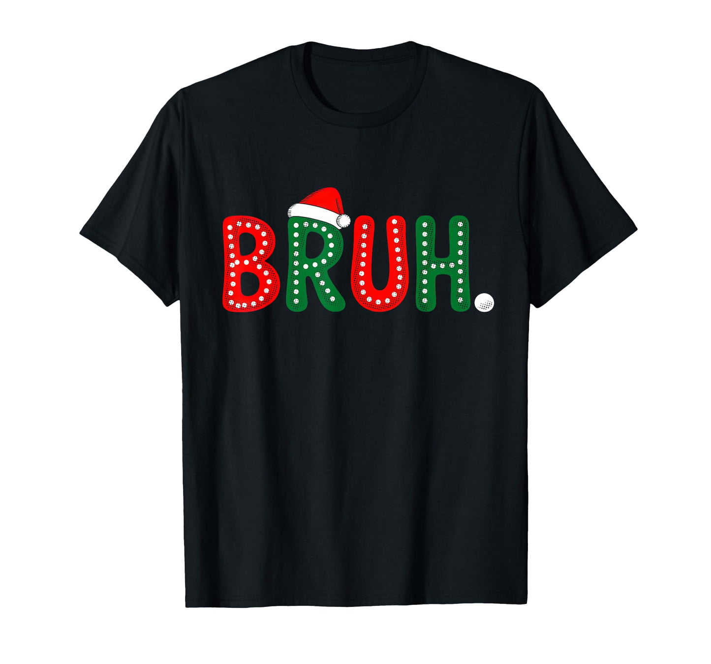Bruh Funny Christmas Groovy Teens Boys Kids Xmas Pajamas T-Shirt