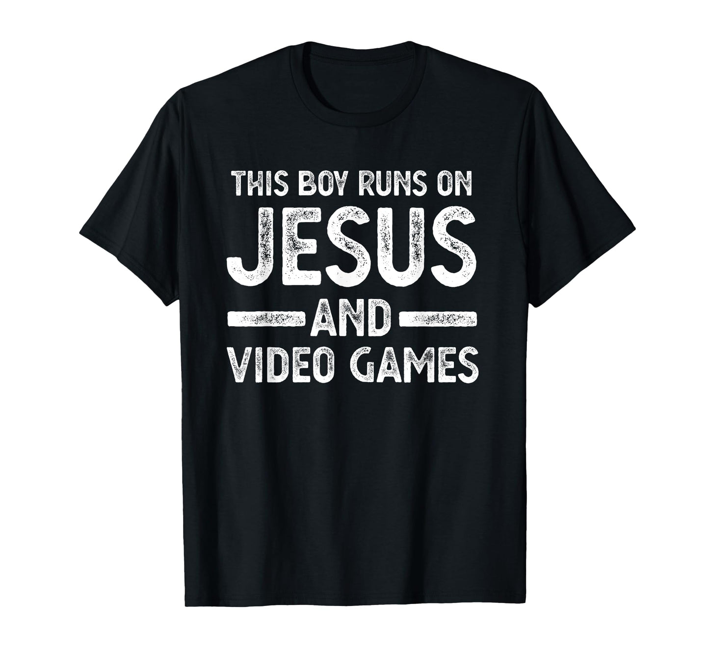 This boy runs on jesus and video games T-Shirt