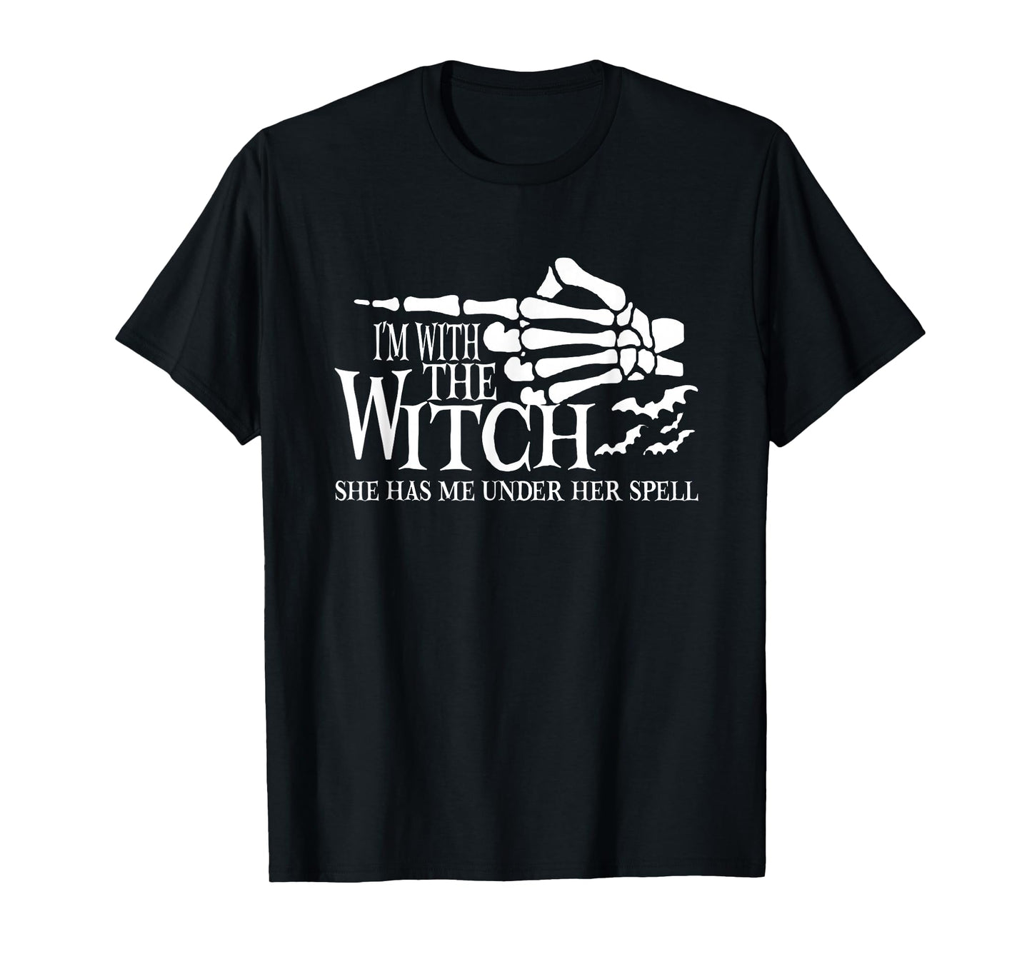 I'm with The Witch Funny Halloween Couple Costume Party T-Shirt