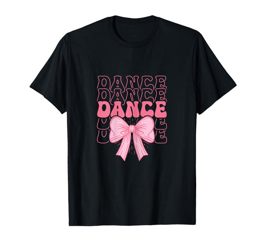 Cute Dance Coquette Bow For Women Kids Girls Ballet Dancing T-Shirt