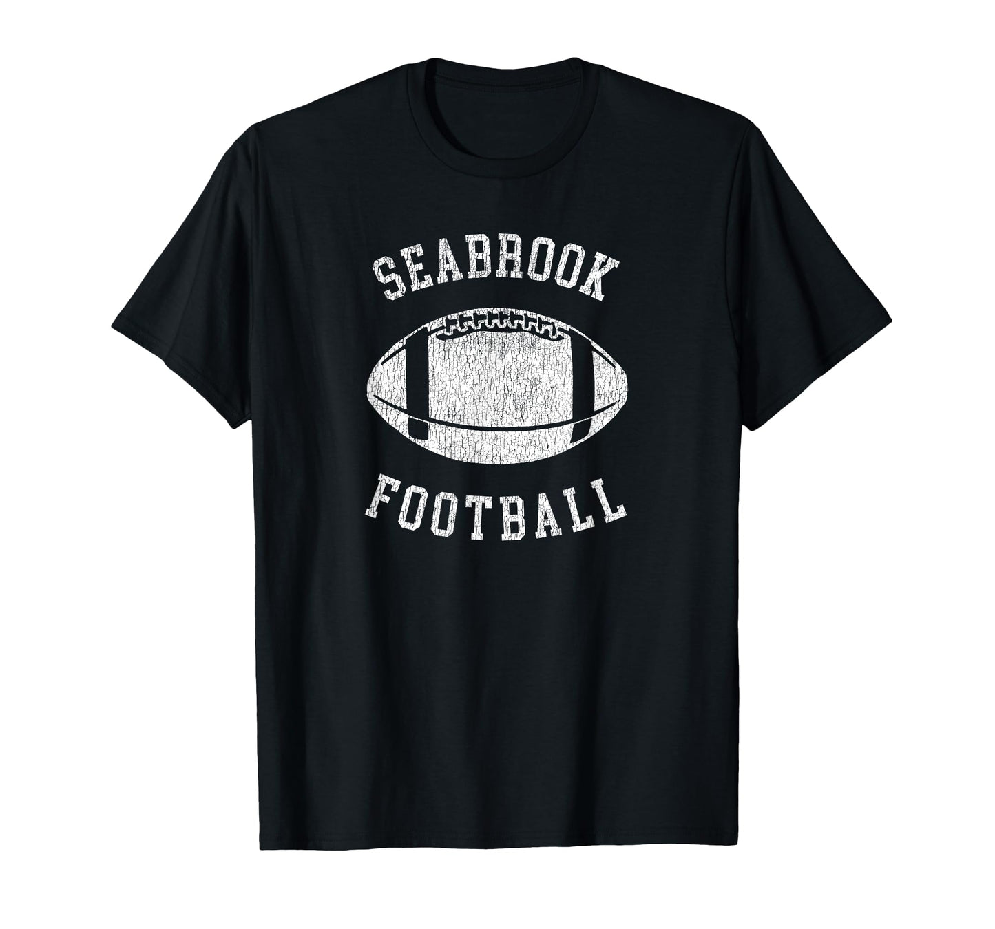 Seabrook Football Distressed Vintage 80's Throwback Classic T-Shirt