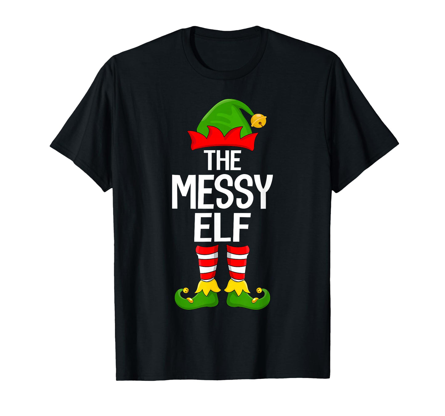 Messy Elf Xmas Matching Family Elf Squad Christmas T-Shirt