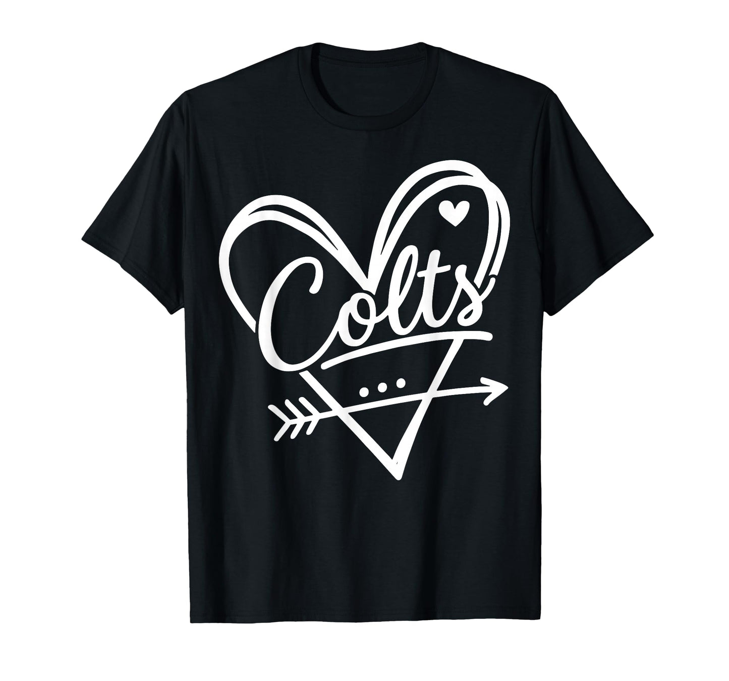 Vintage Colts Heart Lover Gift for Men Women Kid Boy Girl T-Shirt