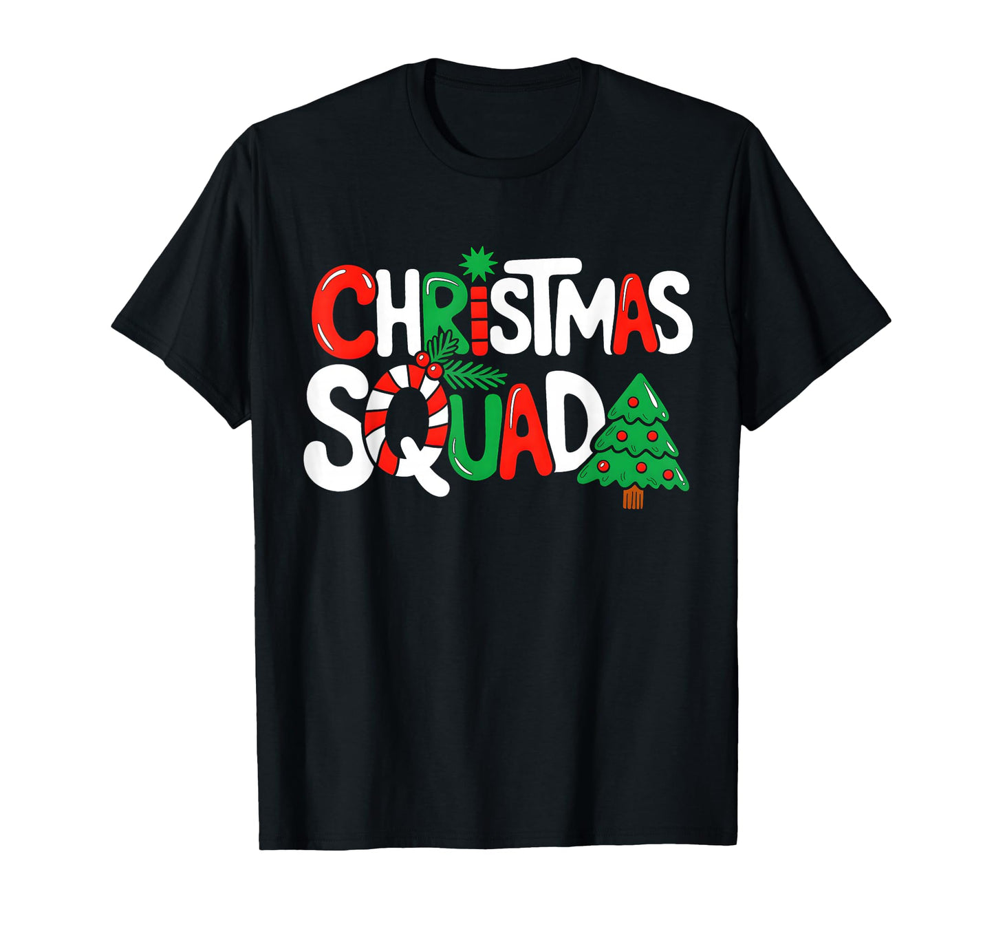 Christmas Squad Funny Xmas Tree Family Matching Pajamas T-Shirt