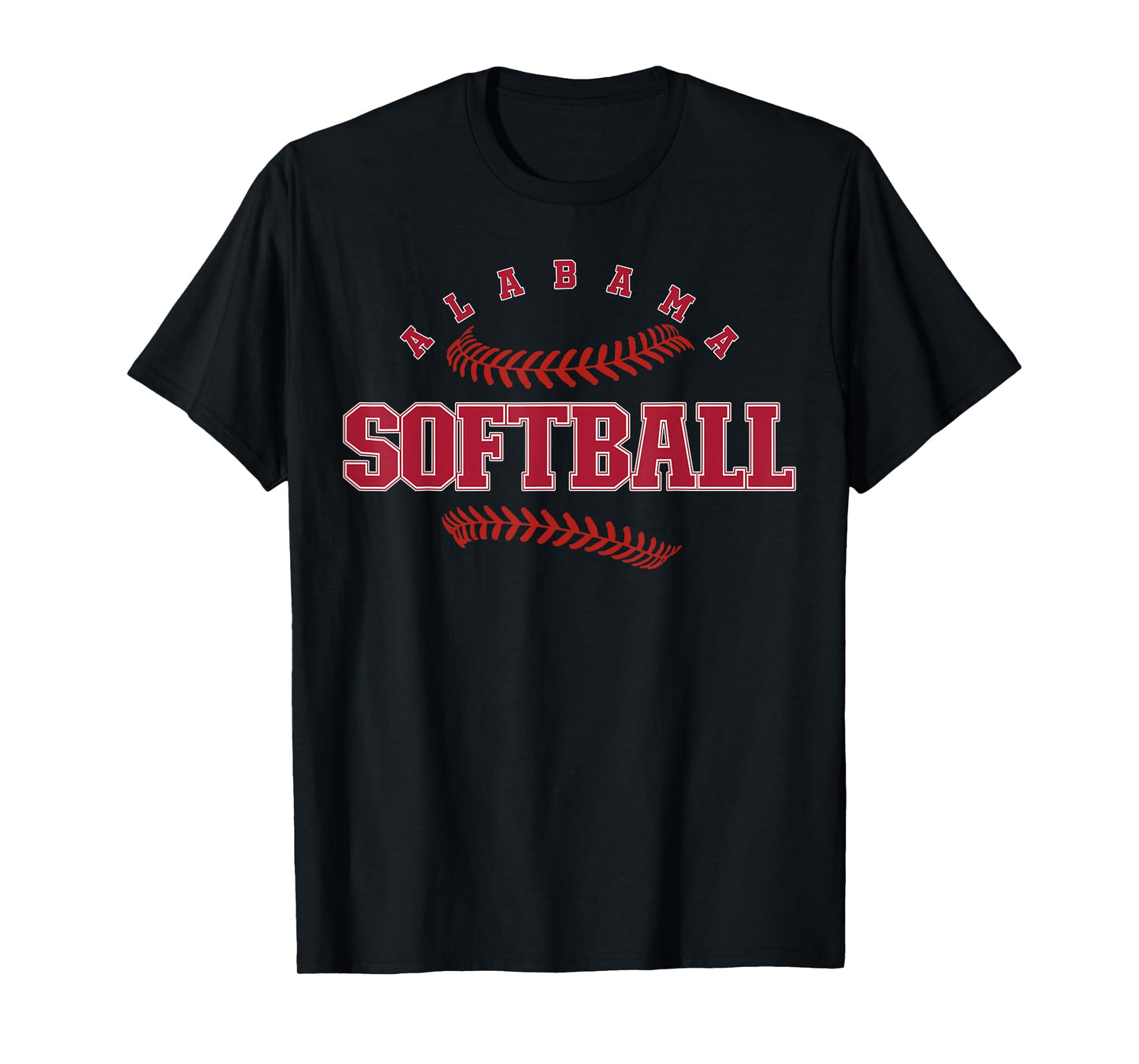 Alabama Softball Vintage Mens Kids Team Retro Softball Fan T-Shirt