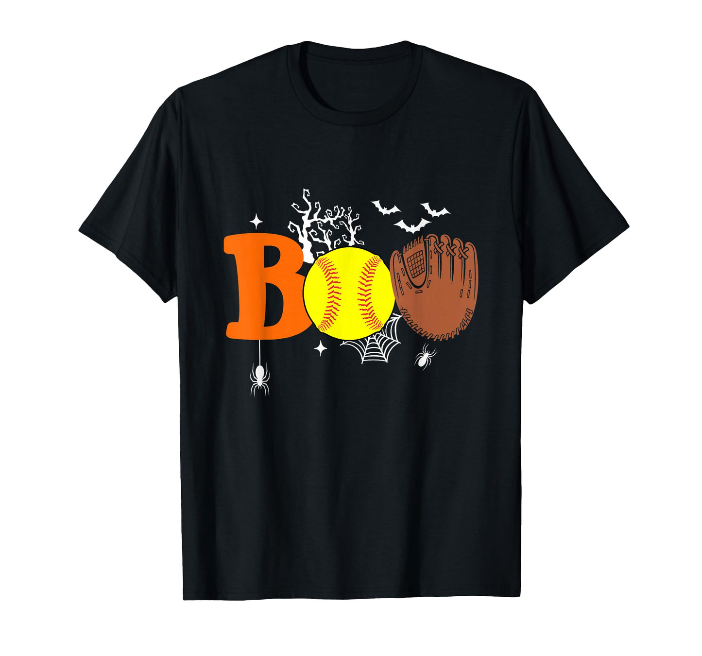 Boo Softball Halloween Spooky Halloween Softball Player T-Shirt