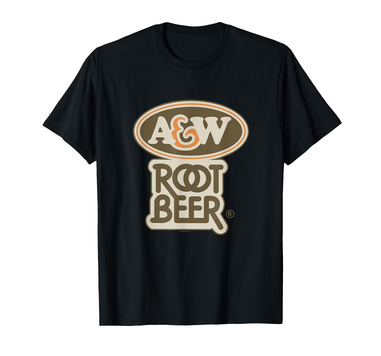 A&W Root Beer Vintage Soda Stacked Logo Design T-Shirt