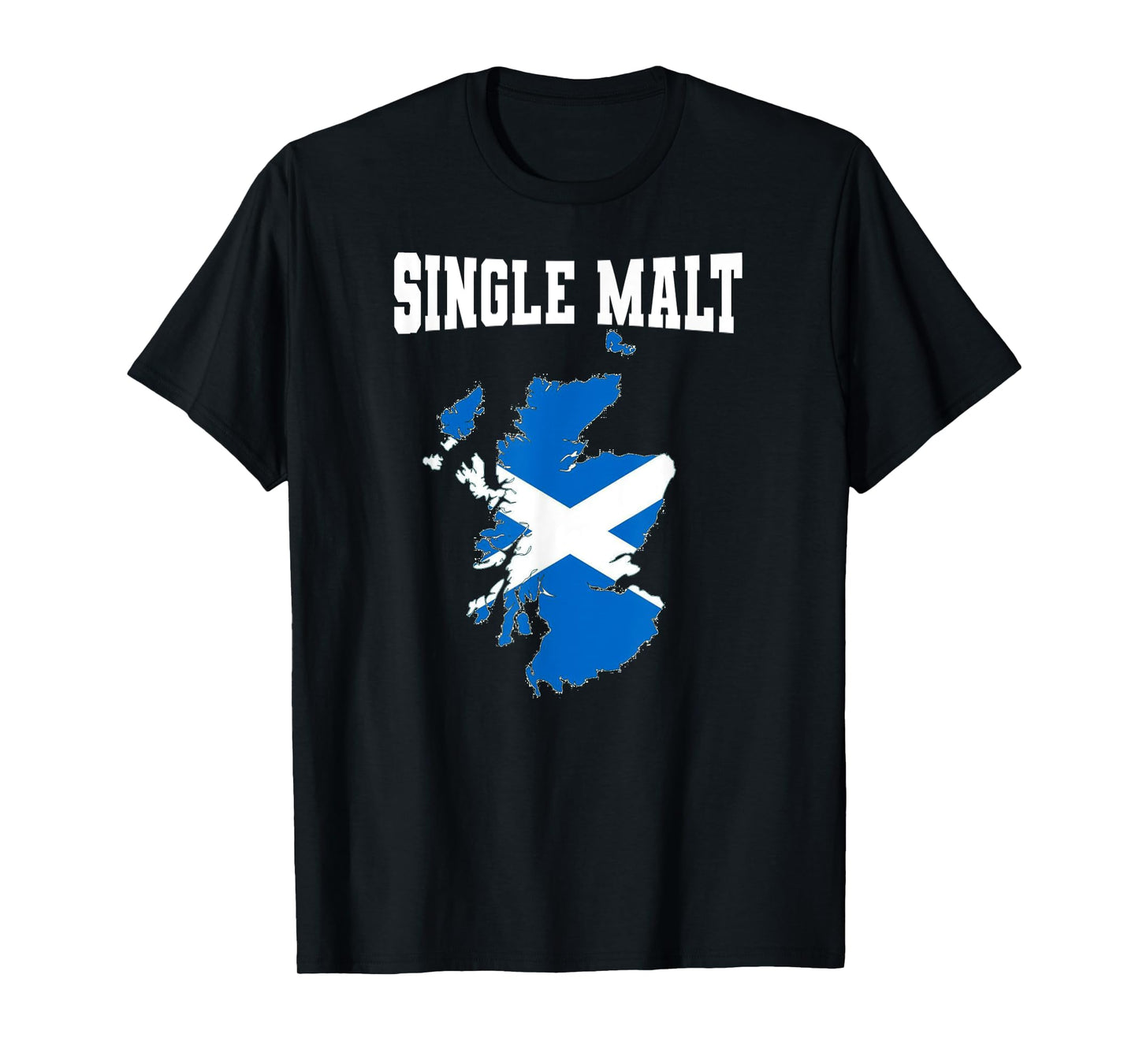 Single Malt Whisky Scotch Lover Scotland Flag T-Shirt